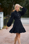 Mandy Cord Mini Dress - Black