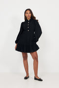 Mandy Cord Mini Dress - Black