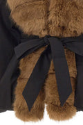 Faux Fur Collar  Jacket - Black
