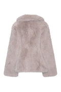 Faux Fur Flared Jacket - Alloy (Light Gray)