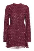 Sequins Mini Flared Dress - Winetasting