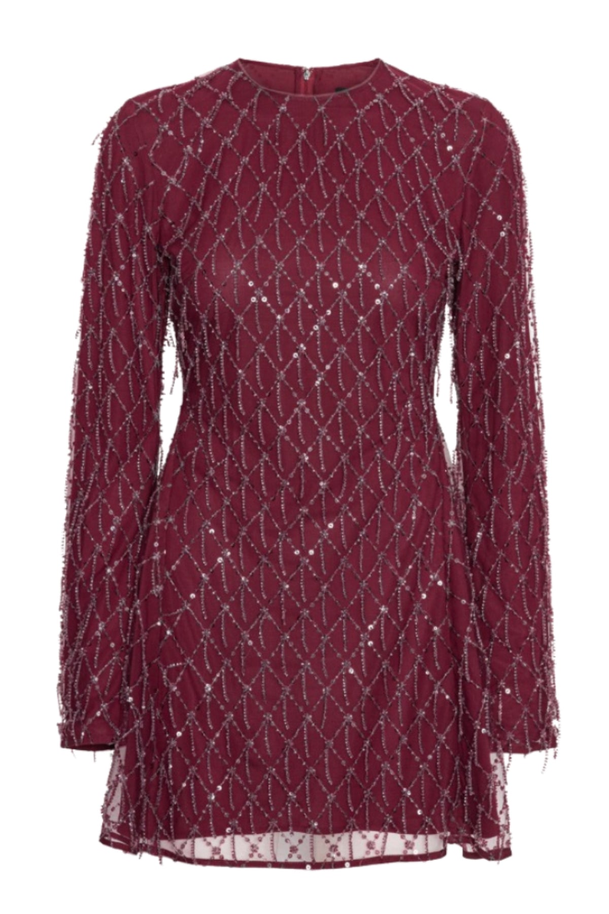 Sequins Mini Flared Dress - Winetasting