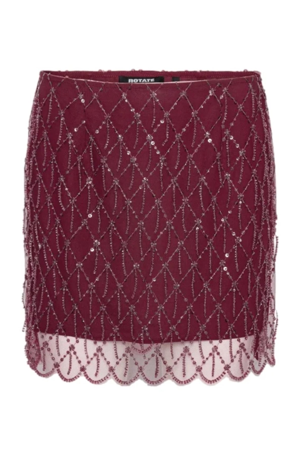 Sequins Mini Skirt - Winetasting