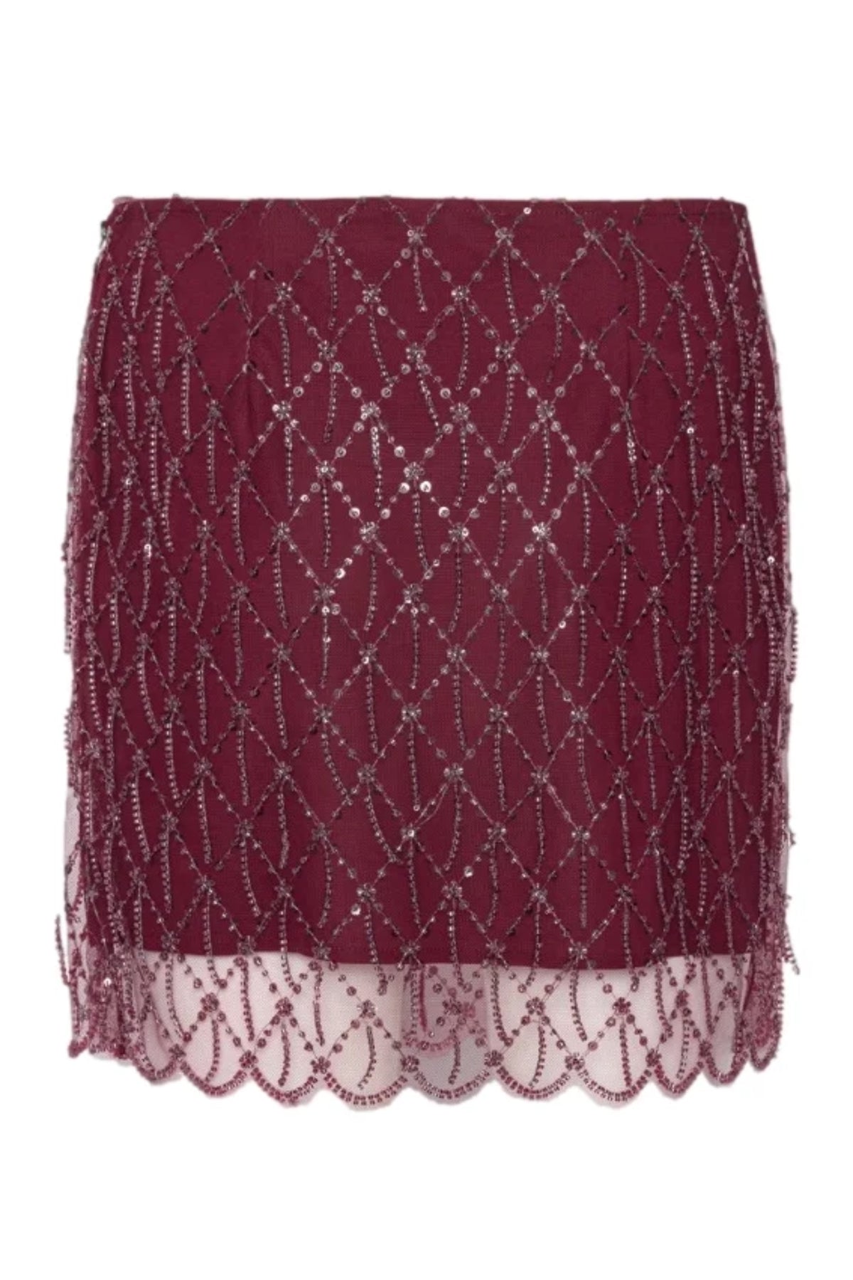 Sequins Mini Skirt - Winetasting