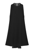 Crepe Mini A-Line Dress - Black