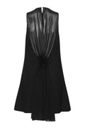Crepe Mini A-Line Dress - Black