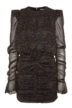 Ruched Flower Mini Dress - Molé Comb.