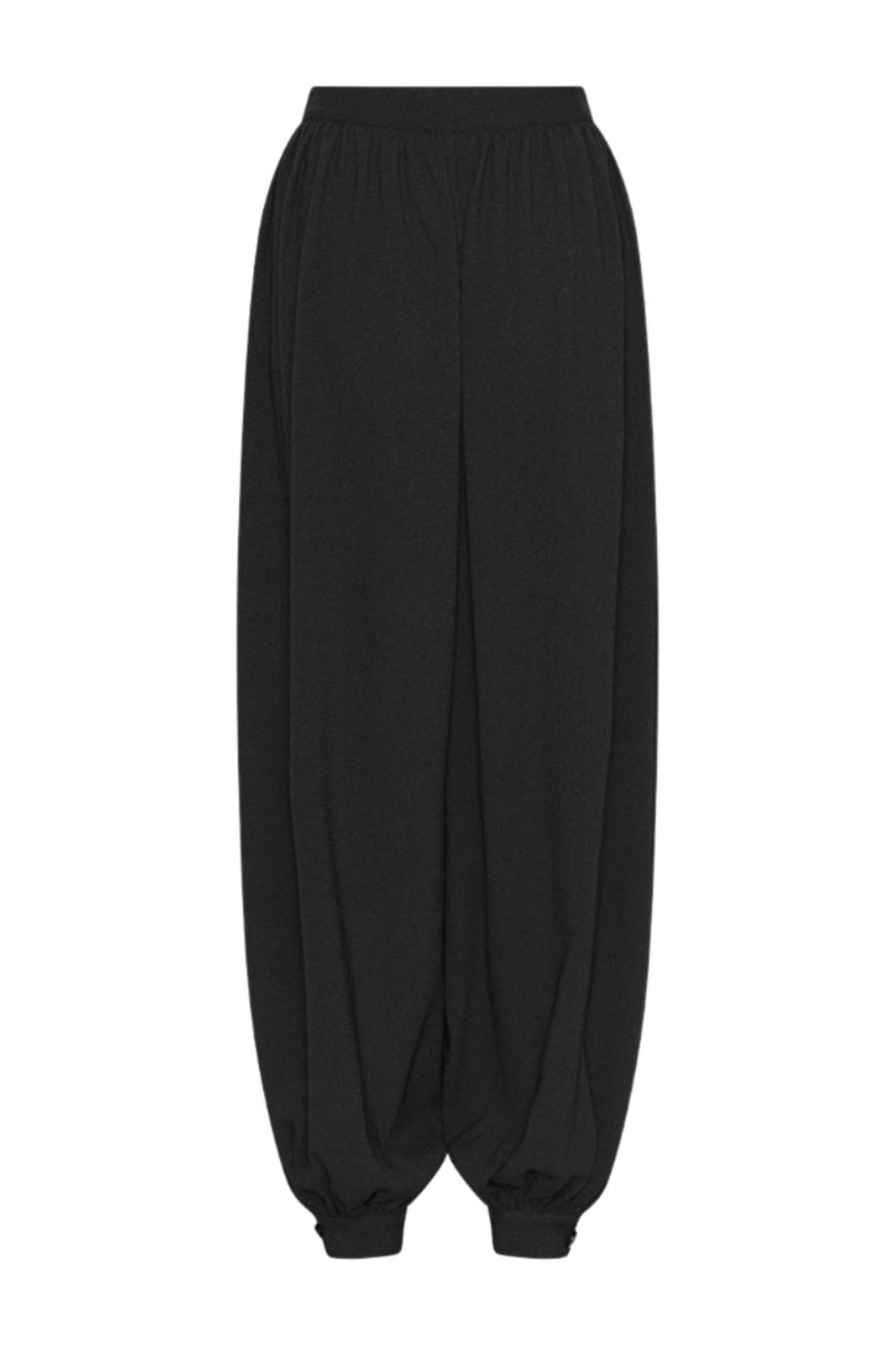 Balloon Pleated Pants - Black