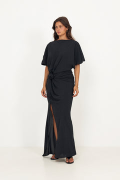 Maxi Slit Dress - Black