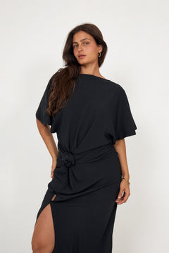 Maxi Slit Dress - Black