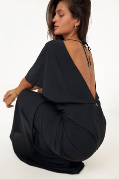Maxi Slit Dress - Black