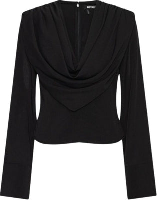 Draped Blouse - Black