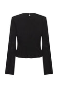 Draped Blouse - Black