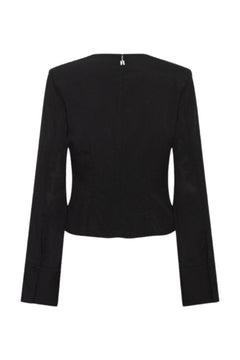 Draped Blouse - Black