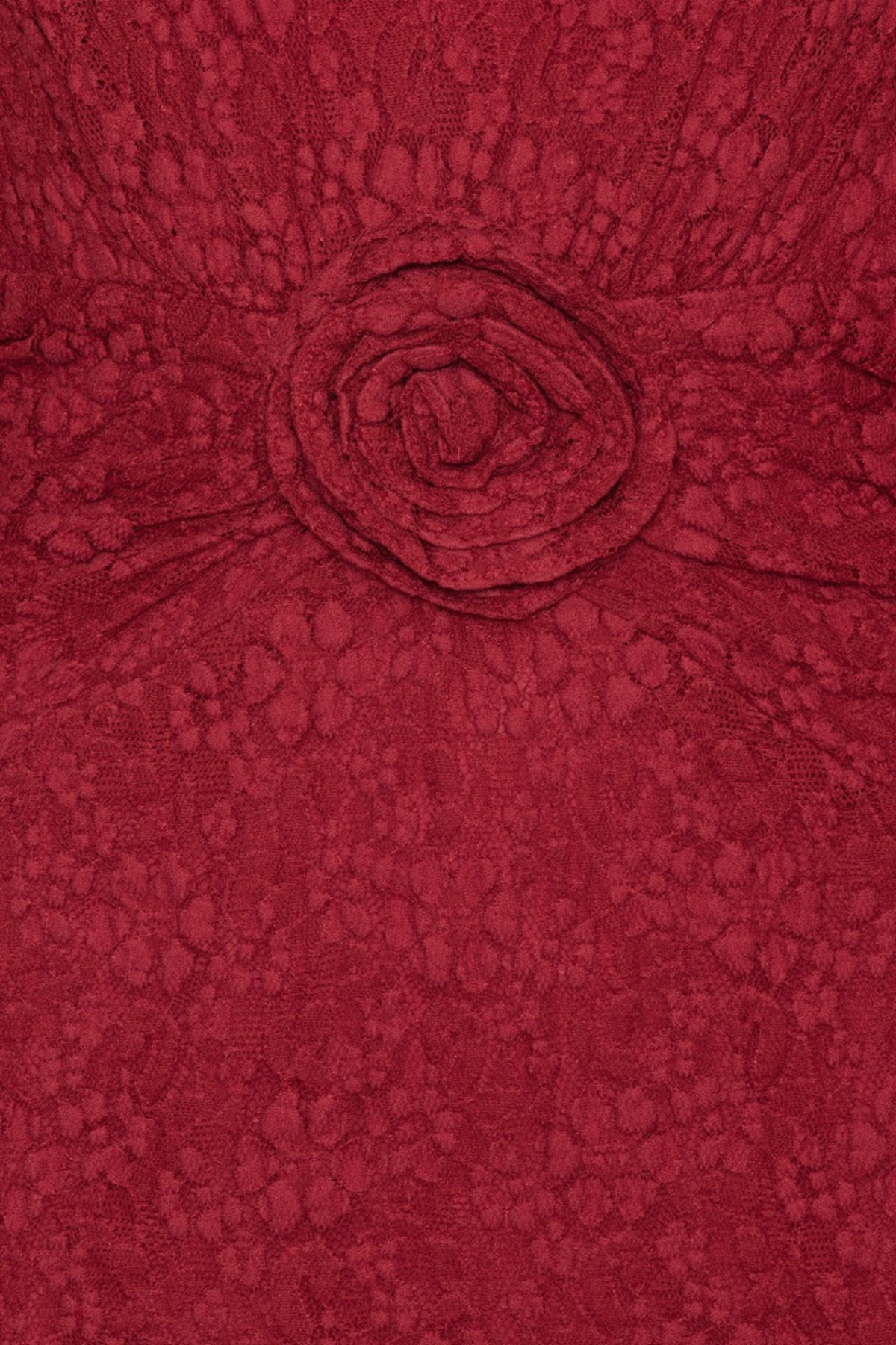 Lace V-Neck Mini Dress - Scooter Red