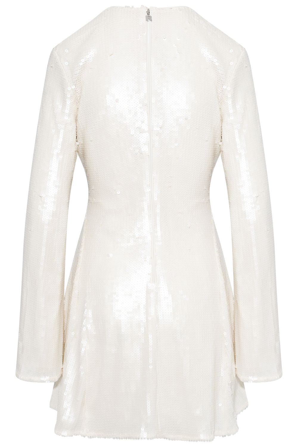 Sequins Ls Mini Dress - Egret