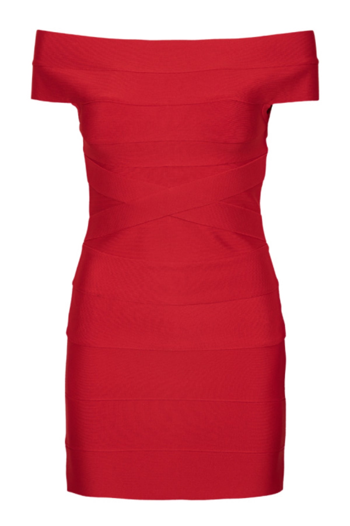 Mini Fitted Knit Dress - Scooter Red