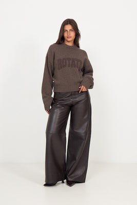 Crewneck Sweater - Cocoa Brown