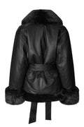Bonded Leather Jacket - Black