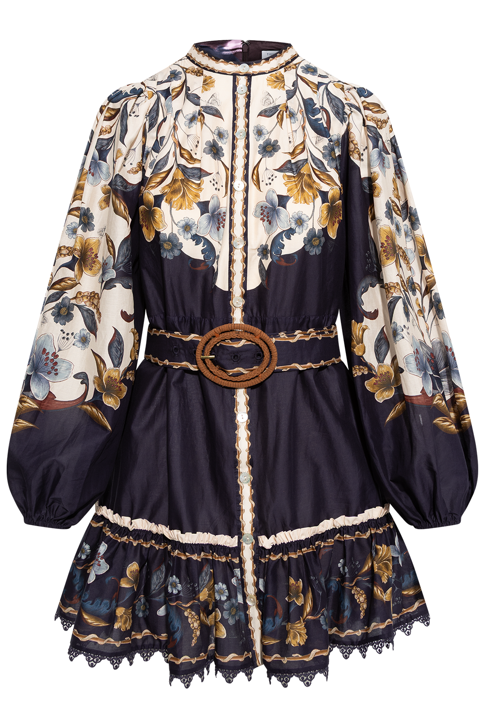 Golden Nature Mini Dress - Navy Blue