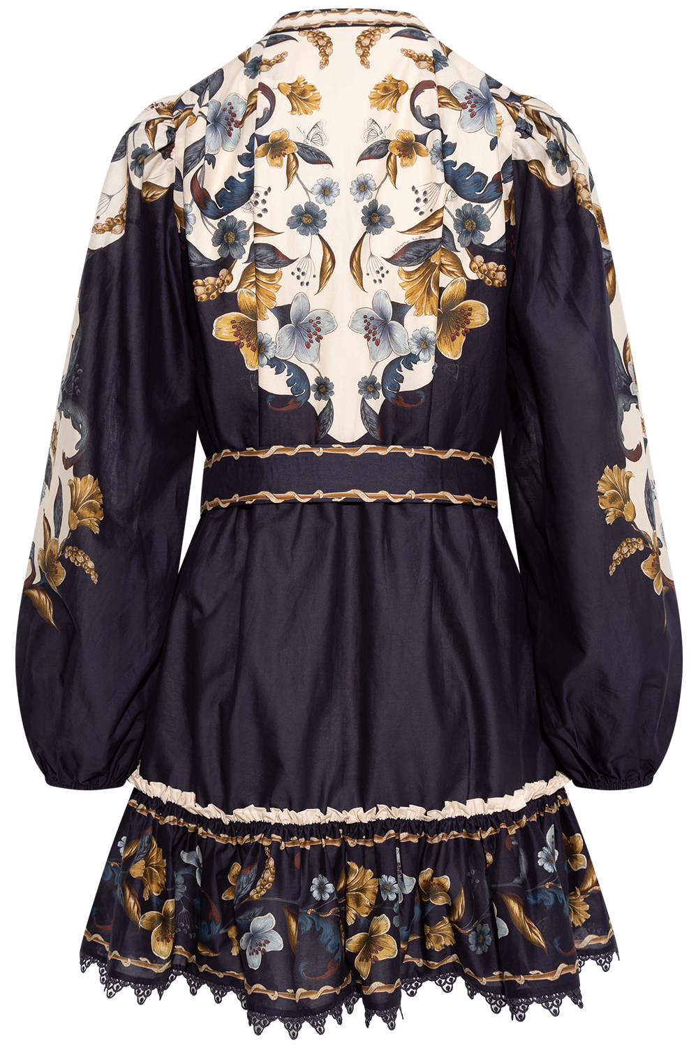 Golden Nature Mini Dress - Navy Blue