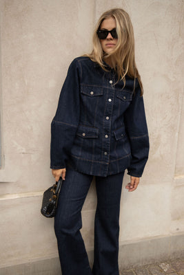 Darja Hourglass Denim Jacket - Blue