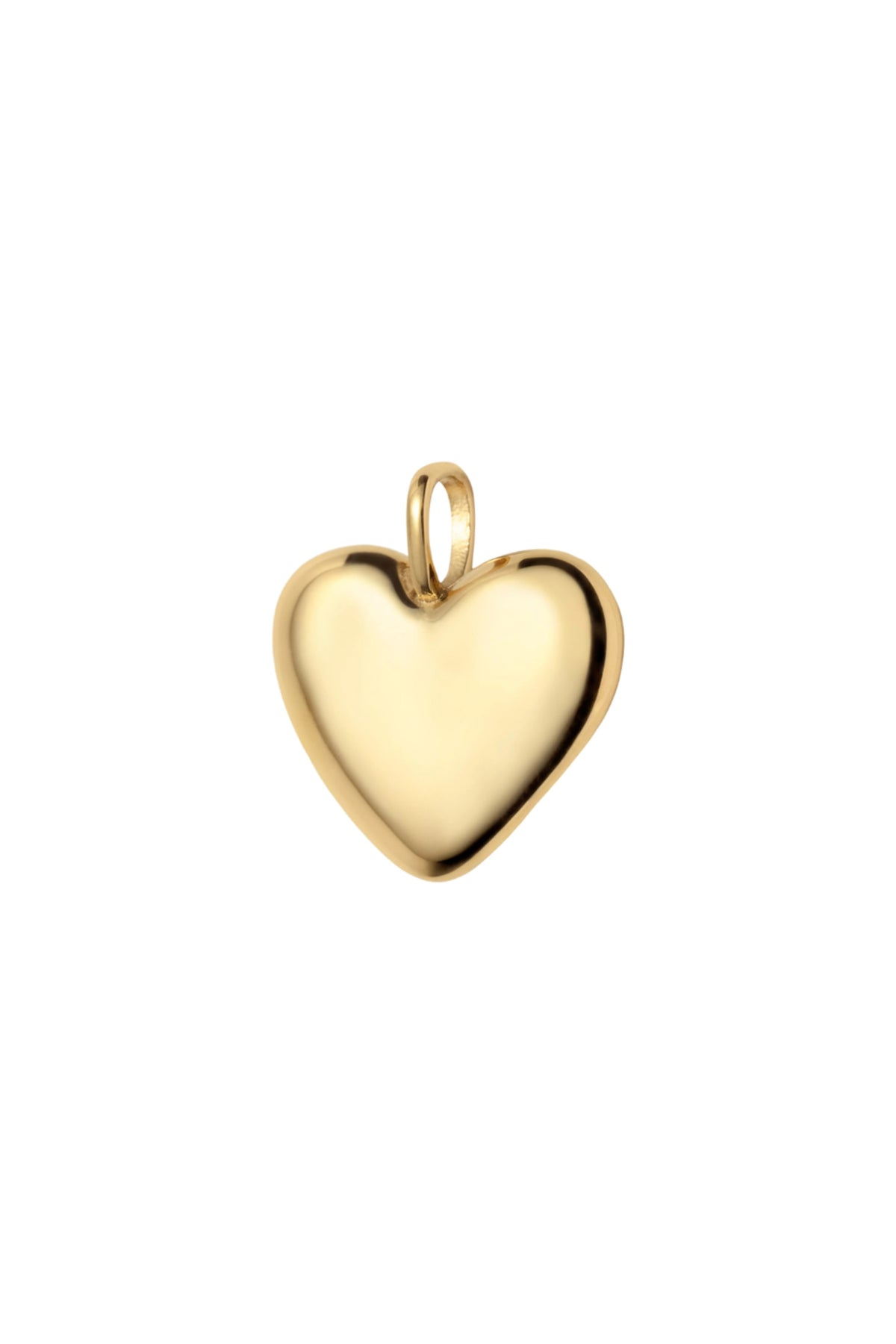 The Big Pebble Heart - Gold