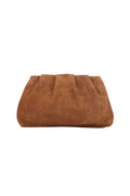 Suede Clutch Bag - Cognac Brown