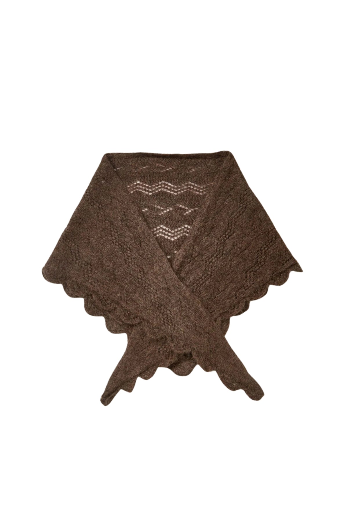 Opany Triangle Scarf - Hot Fudge Brown