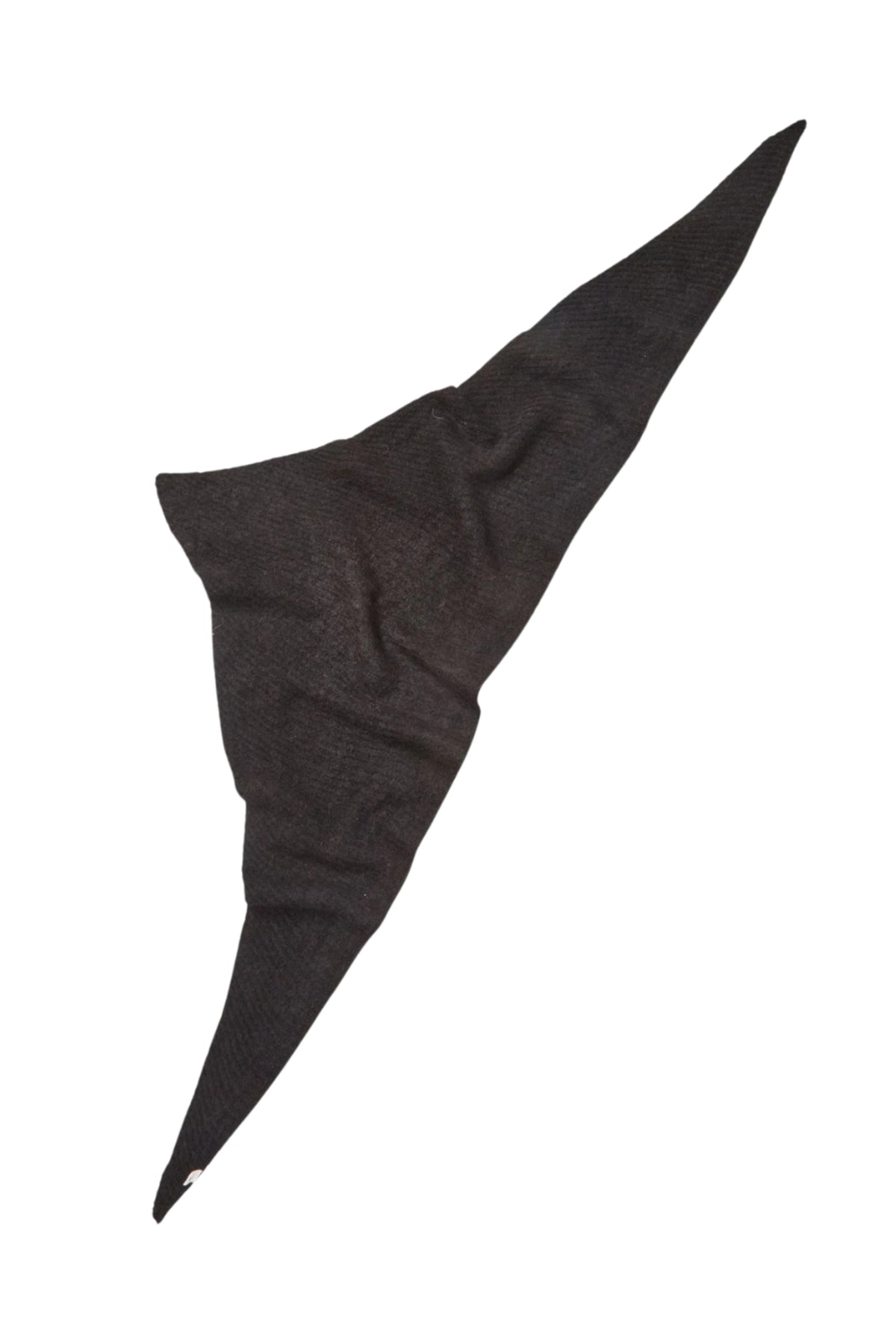 Alpaca-Wool Triangle Scarf - Black