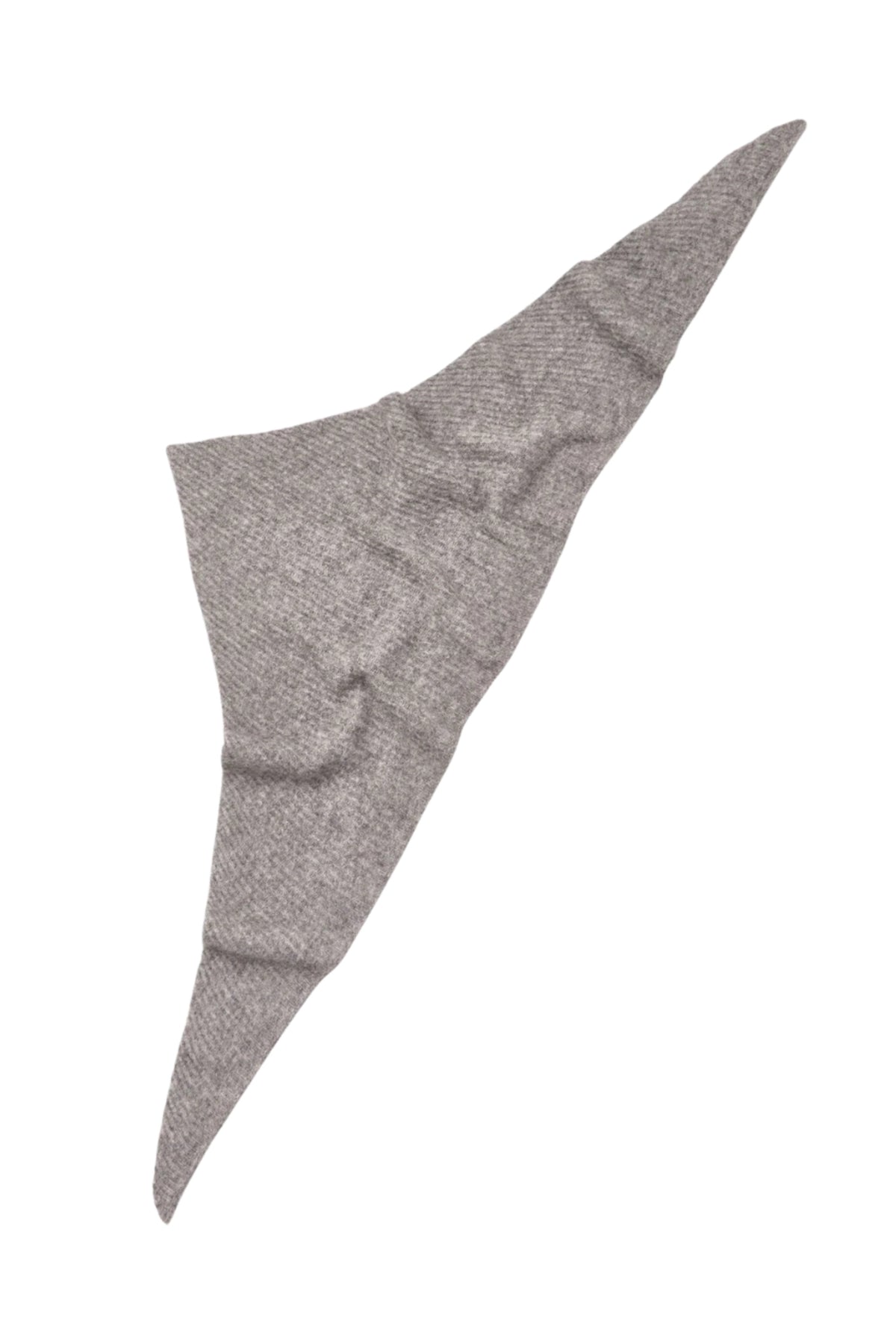 Alpaca-Wool Triangle Scarf - Grey Melange