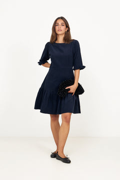 Rita Dress - Midnight Corduroy