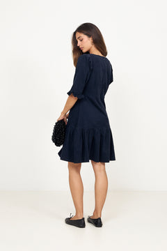 Rita Dress - Midnight Corduroy