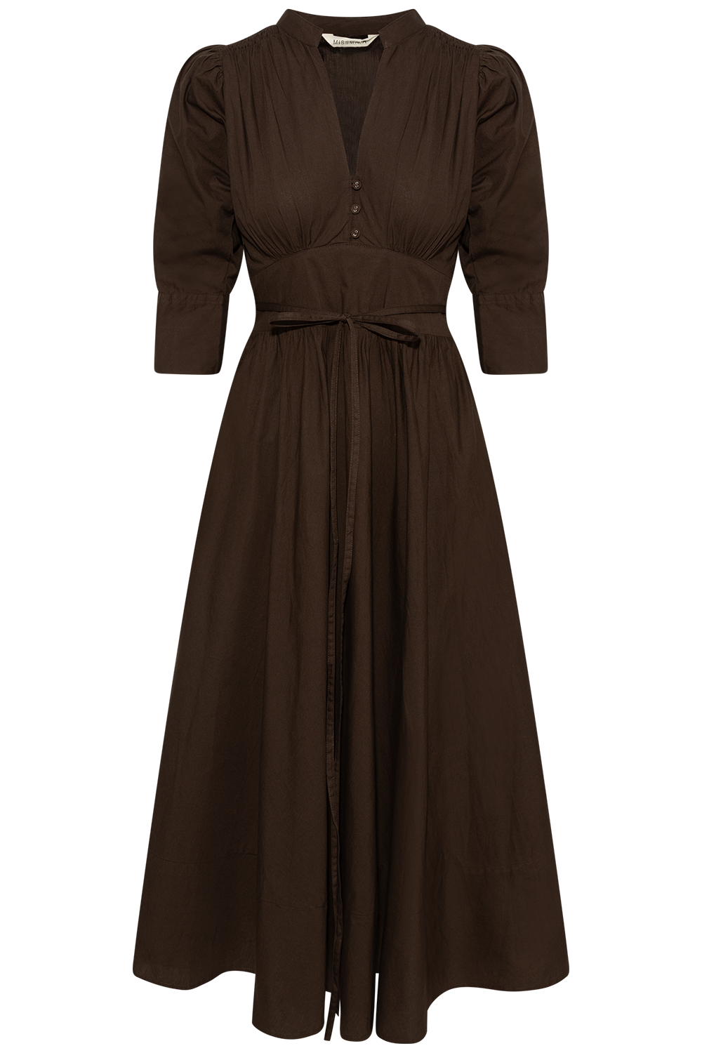 Maria Dress - Chocolate Poplin