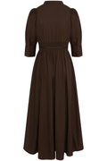 Maria Dress - Chocolate Poplin