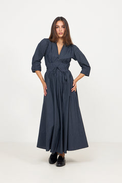 Maria Dress - Pinstripe