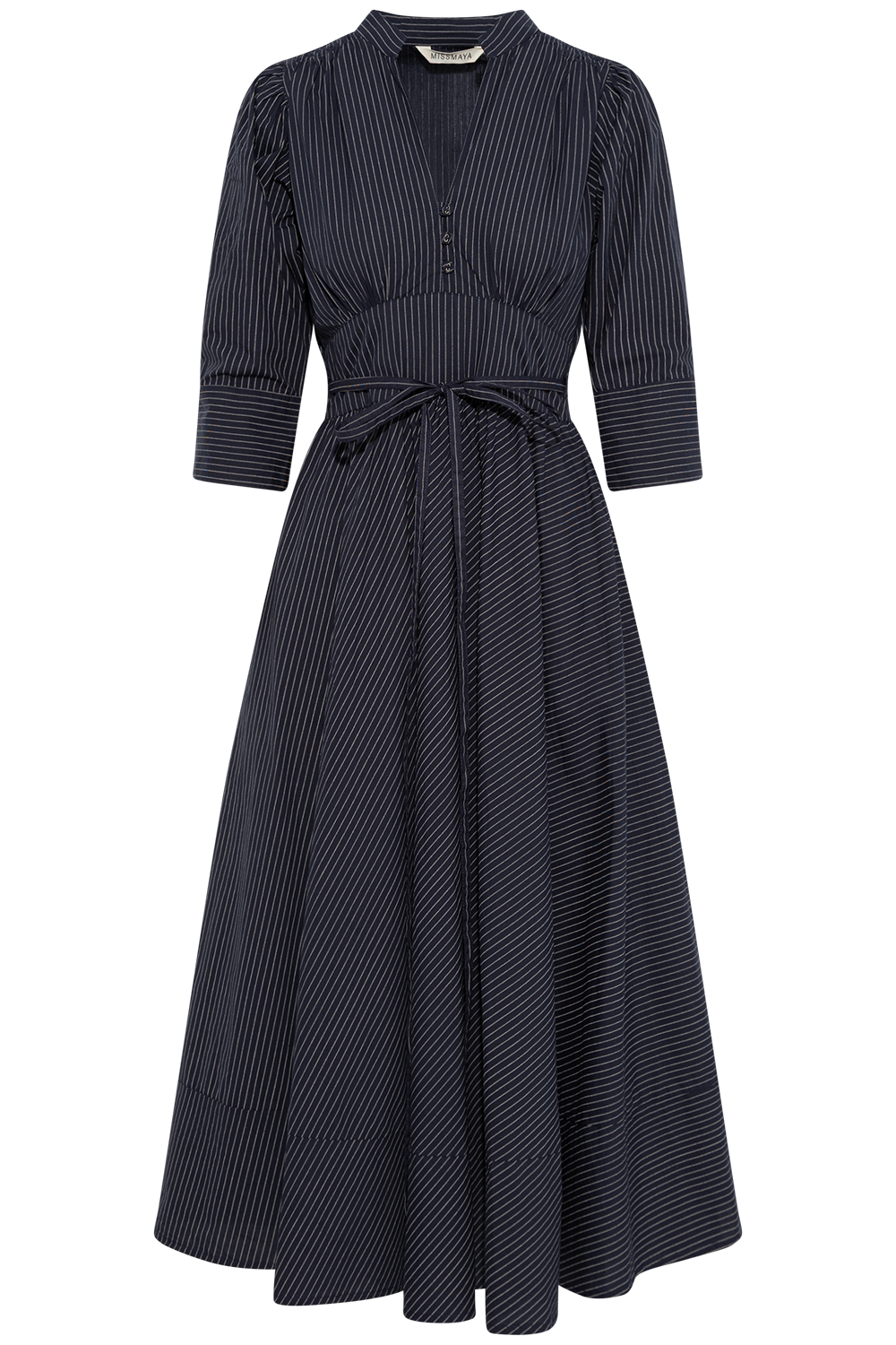 Maria Dress - Pinstripe
