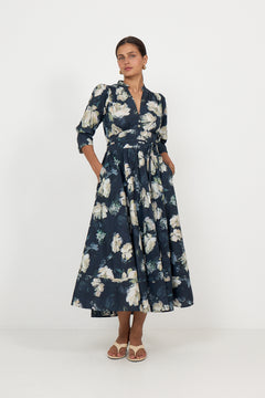 Maria Dress - Blue Garden