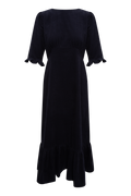 Rita Midi Dress - Midnight Corduroy