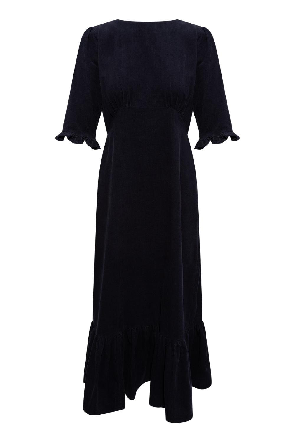 Rita Midi Dress - Midnight Corduroy