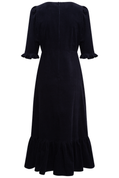 Rita Midi Dress - Midnight Corduroy