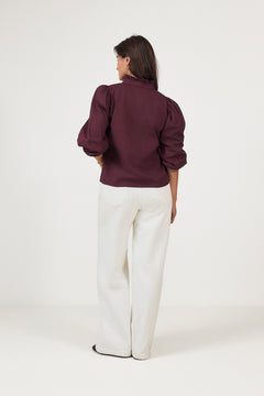 Ella Blouse - Rich Maroon