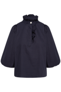 Ella Blouse - Marine Poplin