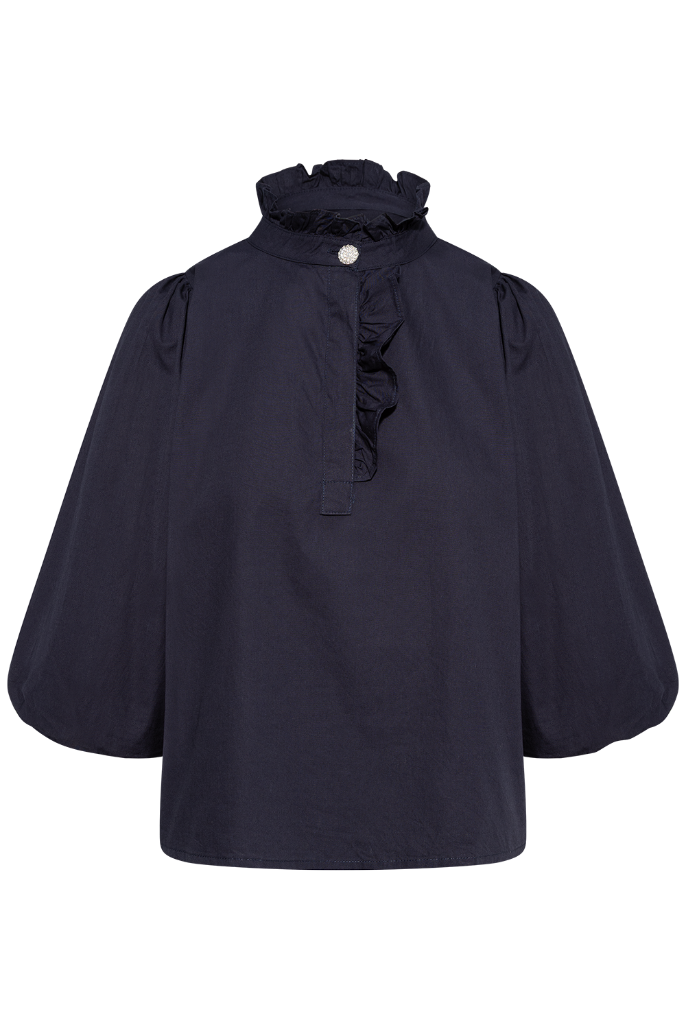 Ella Blouse - Marine Poplin