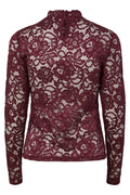 Yaslacey Ls Lace Top S - Port Royale