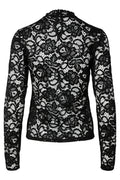 Yaslacey Ls Lace Top S - Black