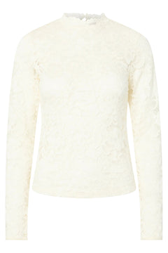 Yaslacey Ls Lace Top S - Pristine