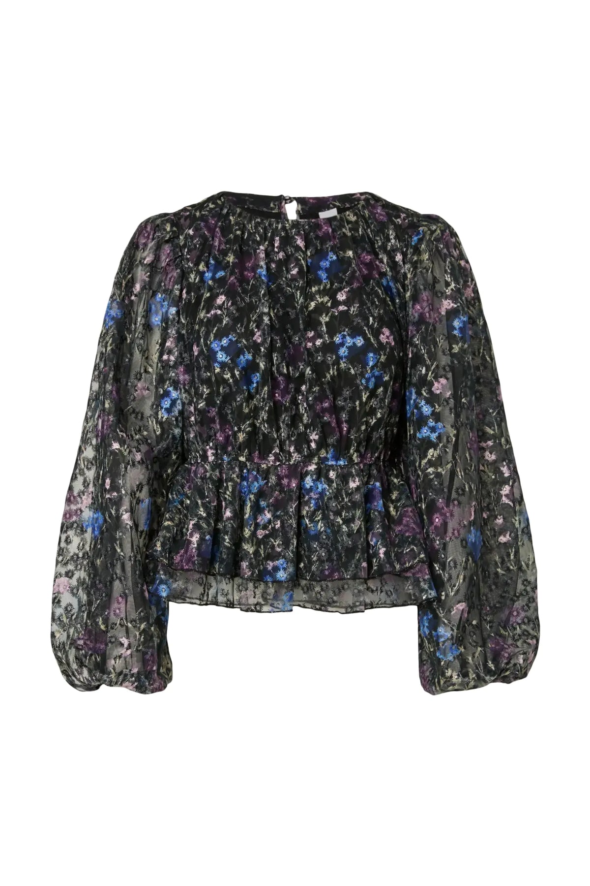 Yasleanna Ls Top S. - Show - Black Purple/blue Roses