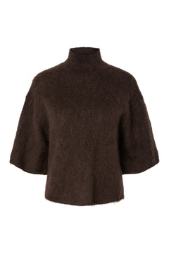 Yastilde 2/4 Mohair Blend Knit Pullover - Mole Melange