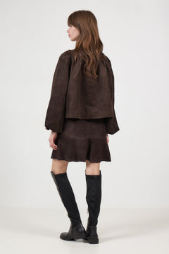 Yascolly Hw Suede Skirt - Coffee Bean